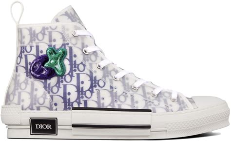 Dior x Kenny Scharf White & Purple Oblique High